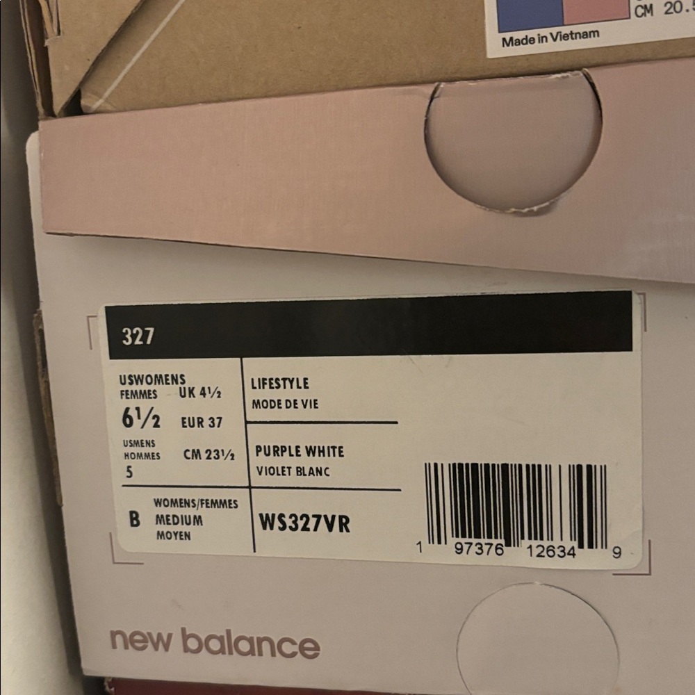 New Balance Womens 327 Casual Sneakers WS327VR - Picture 9 of 9